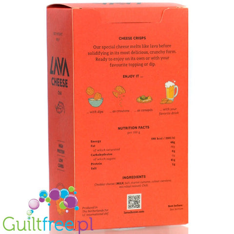 Lava Cheese Chili - pikantne cheddarowe keto talarki serowe z chilli