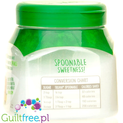 Truvia Stevia Leaf 280g USA - natural sweetener in 0kcal crystals with stevia and erythritol