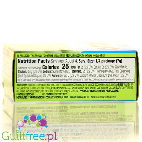 JellO Pistachio Pudding Zero Sugar - instant pudding without sugar and fat with pistachio flavor