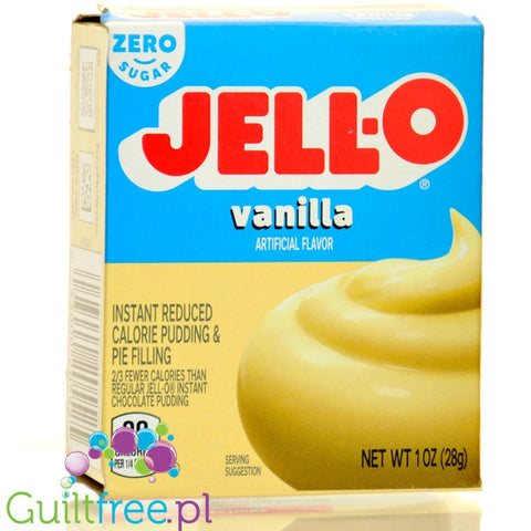 JellO Vanilla Pudding Sugar Free - Budyń bez cukru i tłuszczu instant, smak waniliowy