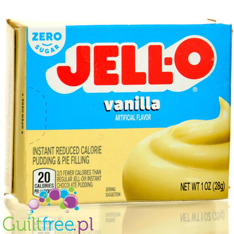 JellO Vanilla Pudding Sugar Free - Budyń bez cukru i tłuszczu instant, smak waniliowy