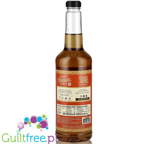 Choc Zero Coffe Syrup, Caramel - syrop do kawy bez cukru i sukralozy z błonnikiem