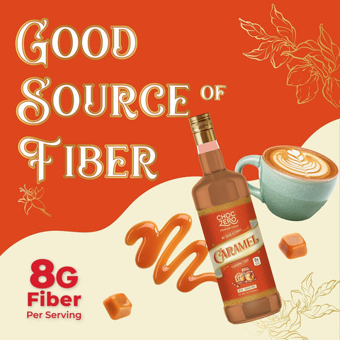 Choc Zero Coffee Syrup, Caramel - sugar and sucralose free coffee syrup with fiber