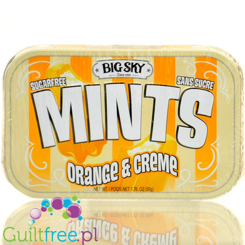 Big Sky Mints Orange & Creme - pudrowe pastylki bez cukru Pomarańcza ze Śmietanką