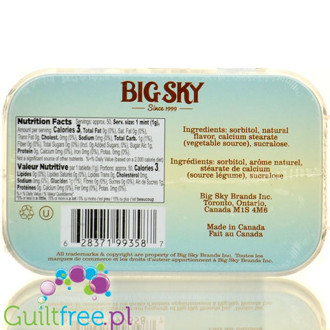 Big Sky Mints Marshmallow - pudrowe pastylki bez cukru o smaku pianek cukrowych marshmallow
