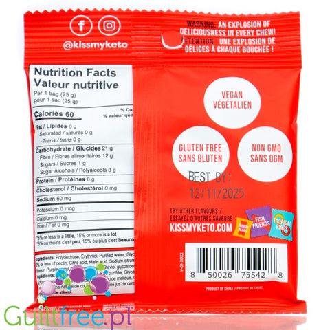 Kiss My Keto Keto Gummies, Sour Cola Pop - fiber sour gummies without sugar or maltitol