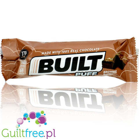 Built Bar Protein Puffs Brownie Batter - marshmallow protein bar in chocolate 17g protein & 140kcal
