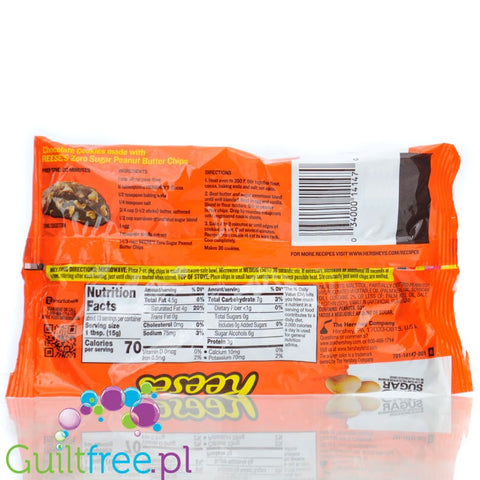 Reese's Zero Sugar Baking Chips, Peanut Butter - sugar-free baking drops a la Peanut Butter