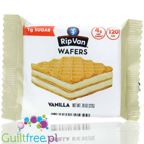 Rip Van Wafers Vanilla 120kcal - wafelek z kremem waniliowym 4g węglowodanów netto