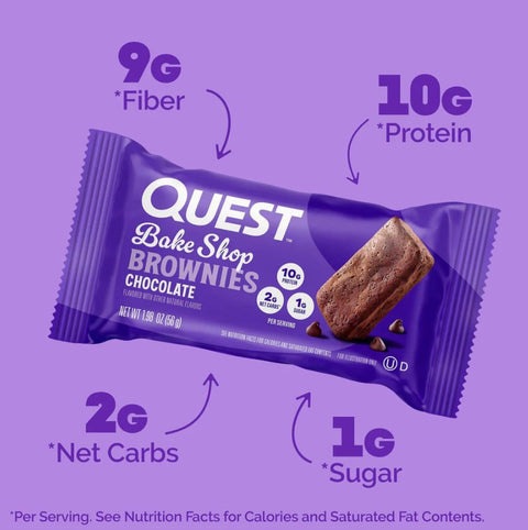 Quest Bakery Shop Chocolate Brownie - proteinowe brownie z czekoladą 10g białka
