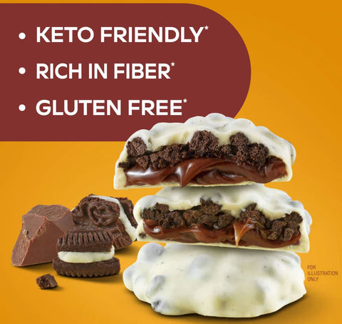 Atkins KETO Cookies & Crème Clusters box 8pak - keto cookies & cream flavored chocolates 90kcal