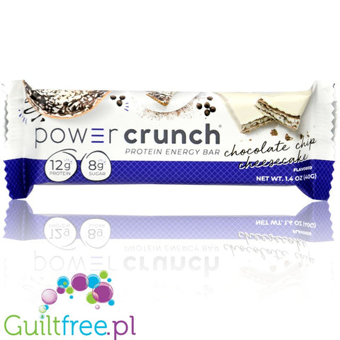 Power Crunch Chocolate Chip Cheesecake PUDEŁKO x 12 SZT - proteinowe wafelki ze stewią