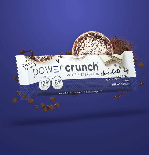 Power Crunch Chocolate Chip Cheesecake PUDEŁKO x 12 SZT - proteinowe wafelki ze stewią