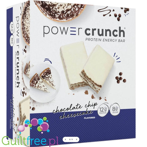 Power Crunch Chocolate Chip Cheesecake - proteinowy wafelek o smaku sernika z białą i mleczną czekoladą