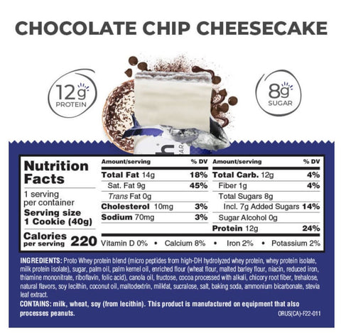 Power Crunch Chocolate Chip Cheesecake - proteinowy wafelek o smaku sernika z białą i mleczną czekoladą