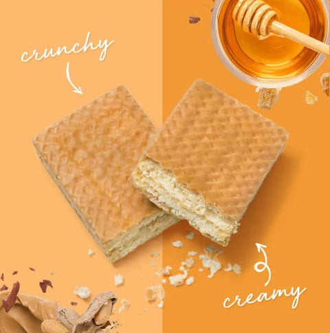 Power Crunch Peanut Butter Honey BOX x 12 PACK - protein wafers with stevia