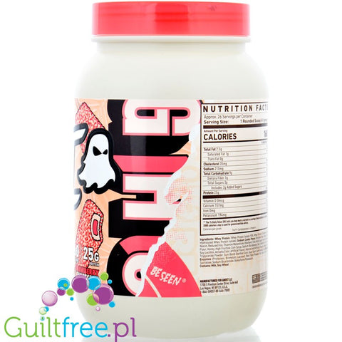 Ghost 100% Whey Strawberry Shortcake - odżywka białkowa z WPI, WPH i kompleksem enzymów, smak Ciasto Truskawkowe