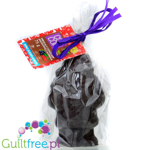 RAW COCOA Mikołaj z czekolady jagodowej vegemylk z acerolą słodzony tylko erytrolem