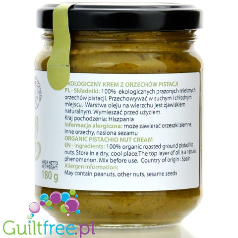 Diet Food Pistachio Cream - organic pistachio cream without salt and sugar 100% pistachios