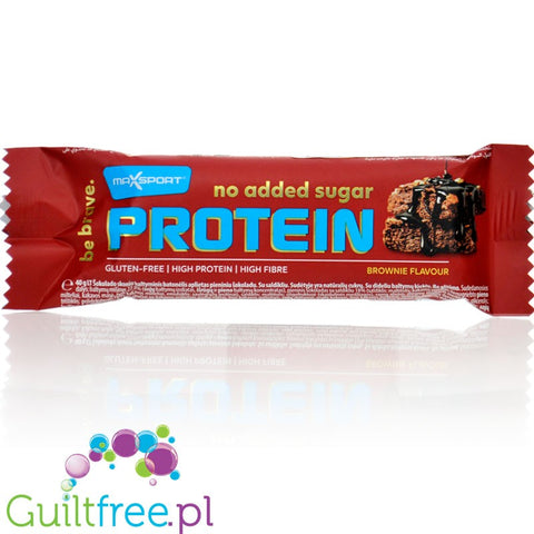 MaxSport Protein Bar Brownie - baton proteinowy o smaku brownie 10g białka & 146kcal, bez cukru i bez glutenu