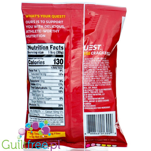 Quest Cheese Crackers Spicy Cheddar - spicy keto cheese crackers 10g protein & 5g carbs
