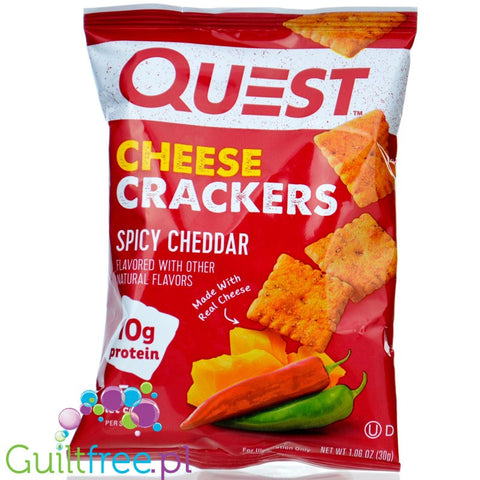 Quest Cheese Crackers Spicy Cheddar - spicy keto cheese crackers 10g protein & 5g carbs