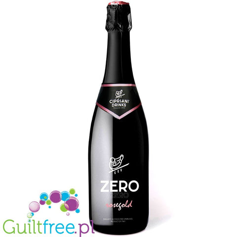 Cipriani Zero Zero RoseGold Sparling - bezalkoholowe włoskie wino musujące 36kcal