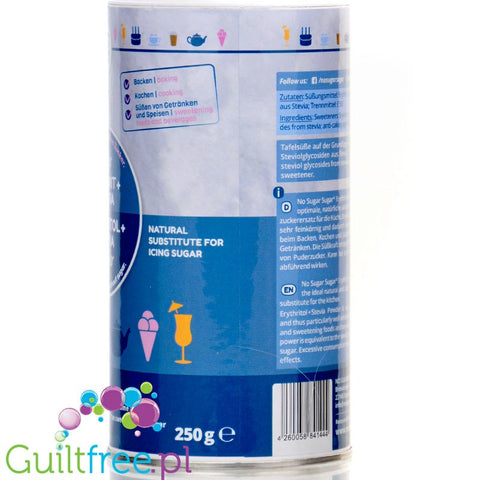 No SUGAR SUGAR Erythritol & Stevia Powder - loose sweetener with no calories a la powdered sugar, strainer packet