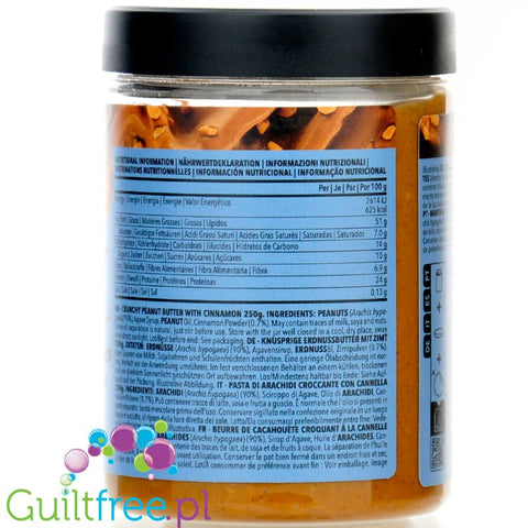 Prozis Peanut Butter Crunchy Cinnamon - crunchy peanut butter with cinnamon and agave syrup