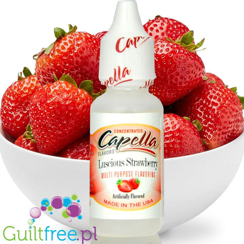 Capella Luscious Strawberries - skoncentrowany aromat spożywczy bez cukru i bez tłuszczu