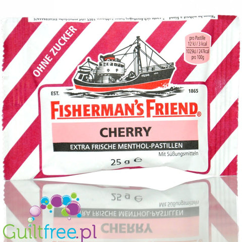 Fisherman's Friends Cherry - wiśniowo-mentolowe pastylki bez cukru