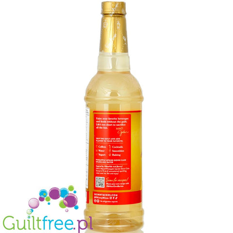 Jordan's Skinny Syrups Pineapple Upside - Down Cake - zero kcal sugar free syrup with pineapple cake flavor