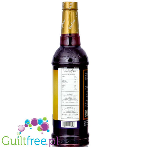 Jordan's Skinny Syrups Blueberry Cobbler - syrop zero kalorii bez cukru, smak Ciasto Jagodowe z Kruszonką