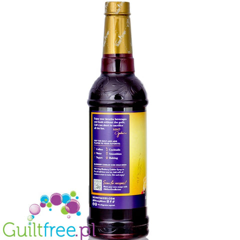 Jordan's Skinny Syrups Blueberry Cobbler - syrop zero kalorii bez cukru, smak Ciasto Jagodowe z Kruszonką