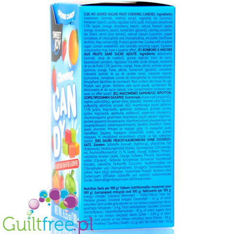 Sweet & Joy Fruit Chewing Candy 180g - miękkie owocowe cukierki do żucia bez cukru