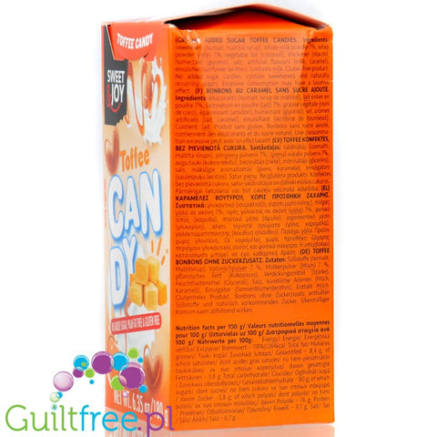 Sweet & Joy Fruit Toffee Candy 180g - miękkie  cukierki tofi do żucia bez cukru