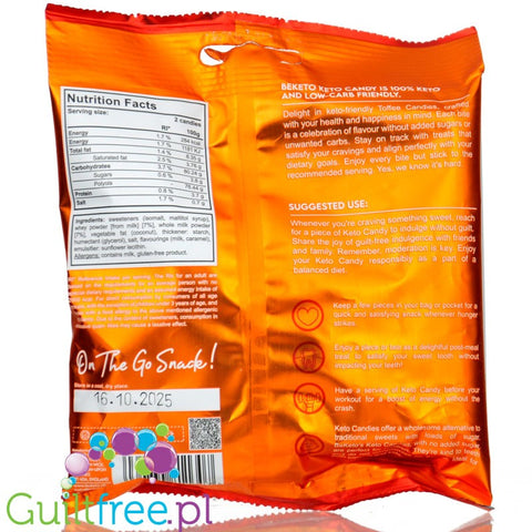 BeKeto Keto Soft & Chewy Toffee Candy - miękkie cukierki toffi do żucia bez cukru