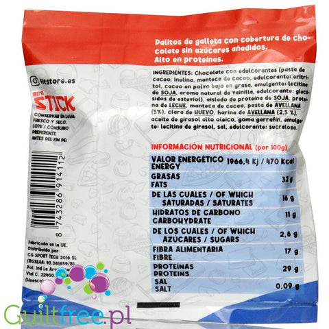 FitStyle Mini Stick Cookie - protein sticks a la Pocky in chocolate coating with no added sugar