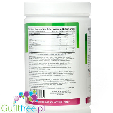 Per4m Vegan Protein Raspberry White Chocolate 900g - soy and gluten free vegan protein supplement with MCTs