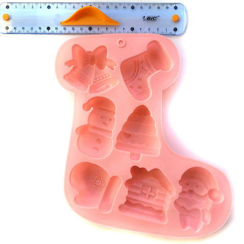 Silicone mold for gingerbread and Christmas cookies, Christmas Shoe