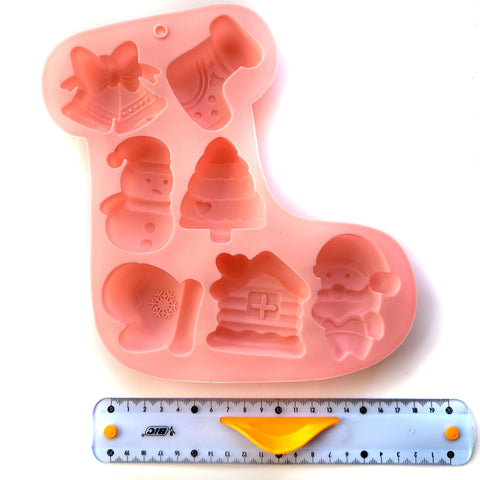 Silicone mold for gingerbread and Christmas cookies, Christmas Shoe