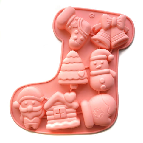 Silicone mold for gingerbread and Christmas cookies, Christmas Shoe