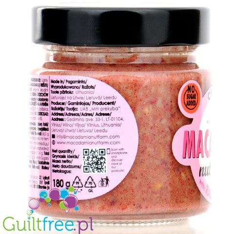 Macadamia Nut Farm Crunchy Macadamia Nut Cream & Raspberries - krem z prażonych orzechów makadamia z malinami