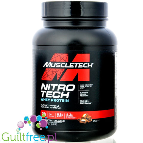 MuscleTech Nitro-Tech Whey Protein Milk Chocolate 0,9kg - białko serwatkowe, odżywka okołotreningowa z kreatyną