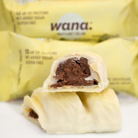 Wana WaffAnd'Cream White Chocolate & Gianduja Cream - gluten-free chocolate wafer with protein cream 12g protein