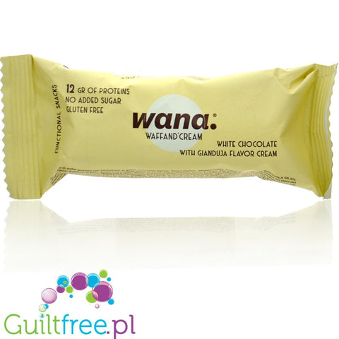 Wana WaffAnd'Cream White Chocolate & Gianduja Cream - gluten-free chocolate wafer with protein cream 12g protein