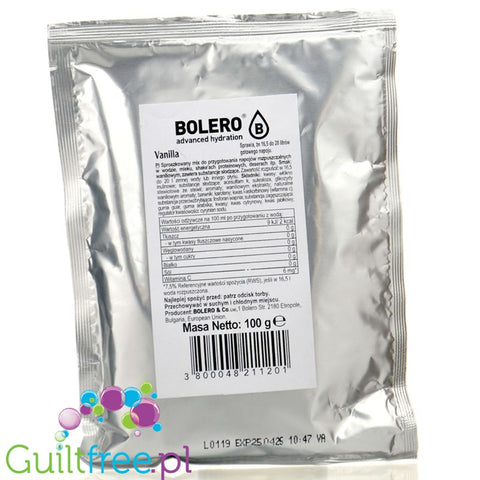 Bolero Drink XXL Vanilla 100g - powder for drinks and desserts with stevia without sugar, mix for 20 liters