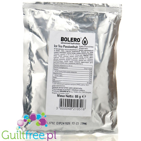 Bolero Drink XXL Ice Tea Passionfruit (Passionfruit) - instant beverage powder with stevia, mix for 20 liters