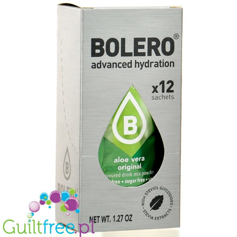 Bolero Sticks Aloe Vera Original 12 x 3g - saszetki instant do napojów bez cukru z aloesem