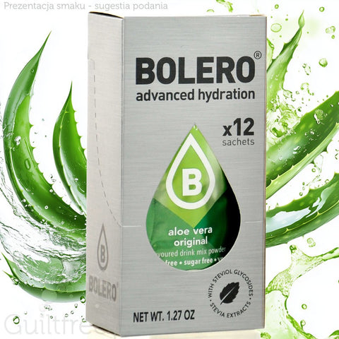 Bolero Sticks Aloe Vera Original 12 x 3g - saszetki instant do napojów bez cukru z aloesem